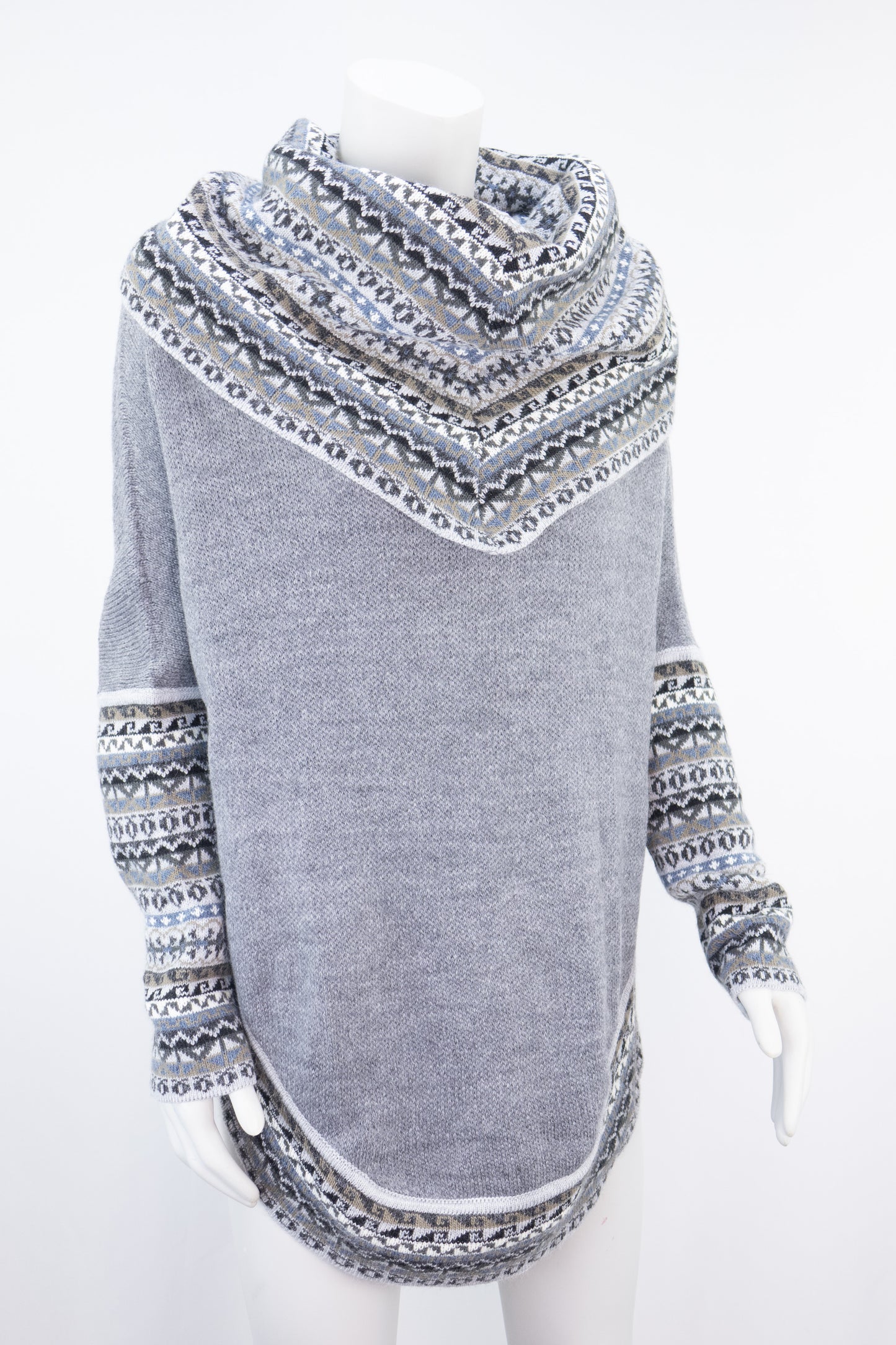 Poncho avec manches et collet Tarjeta