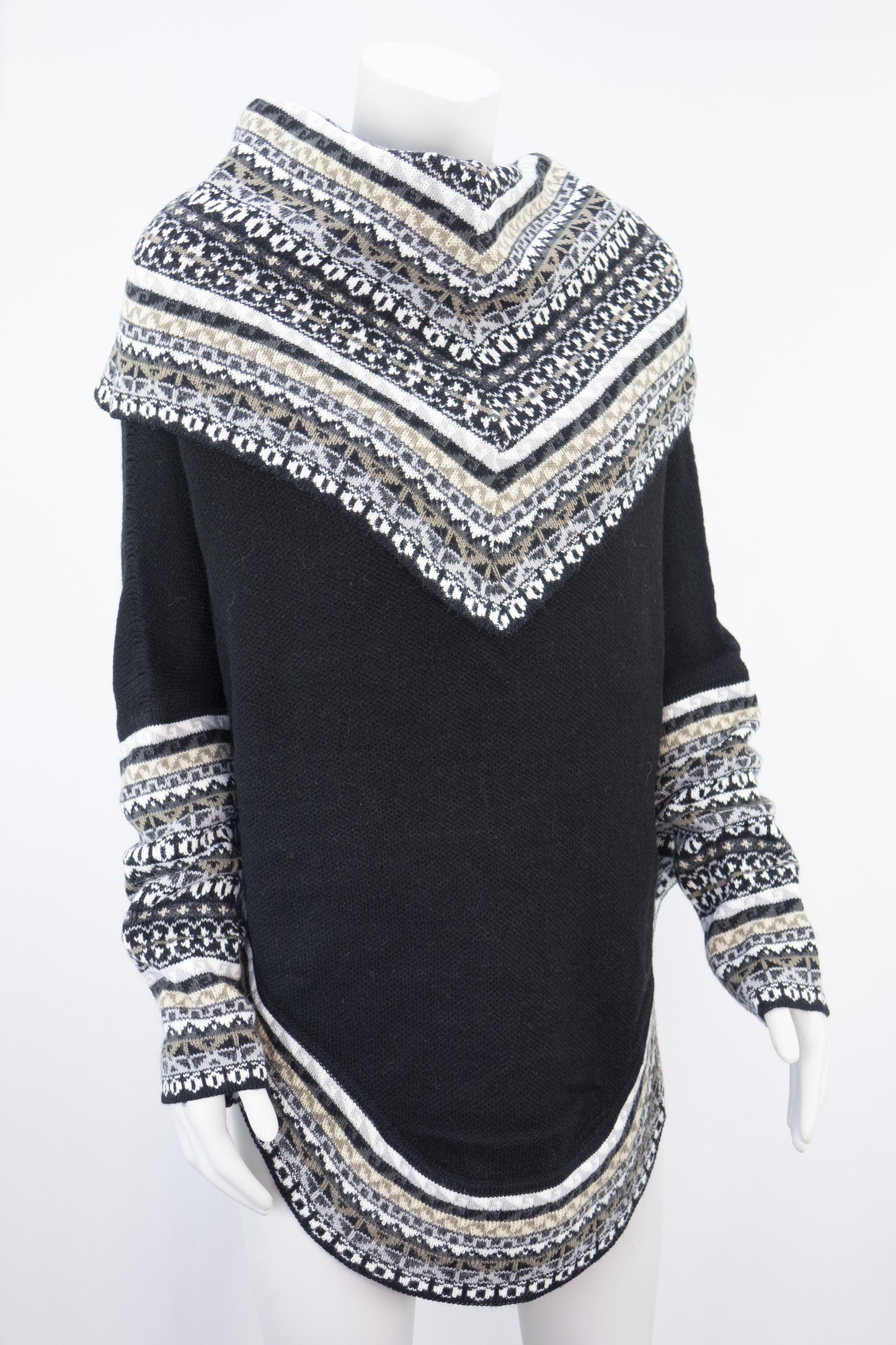 Poncho avec manches et collet Tarjeta