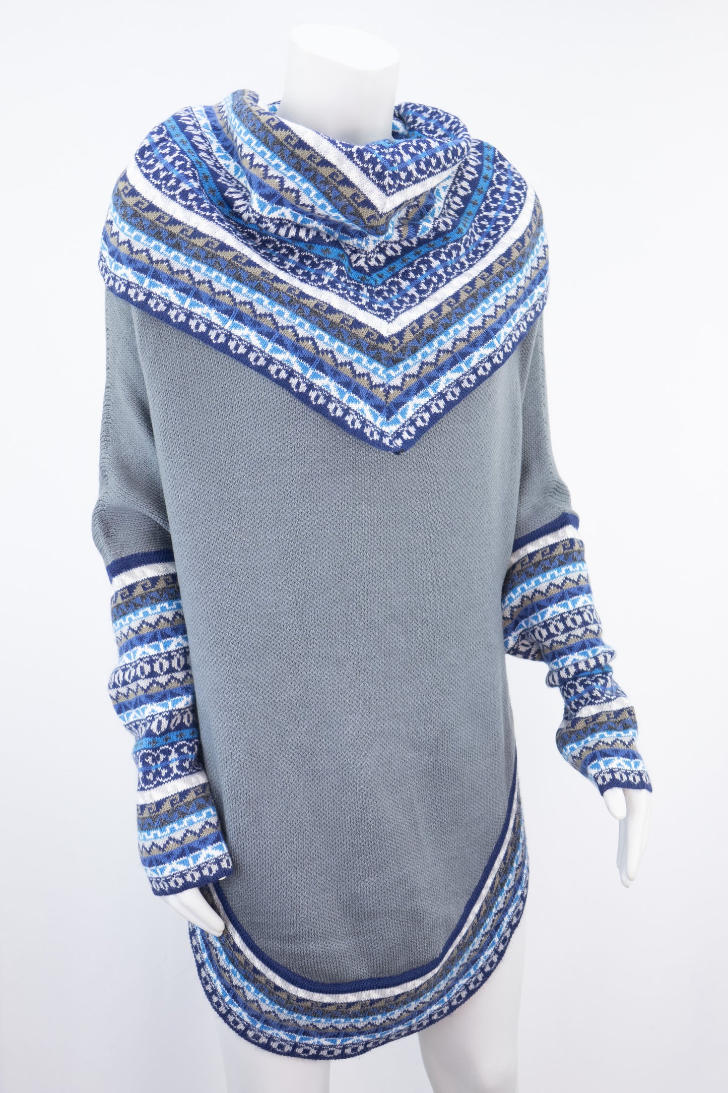Poncho avec manches et collet Tarjeta