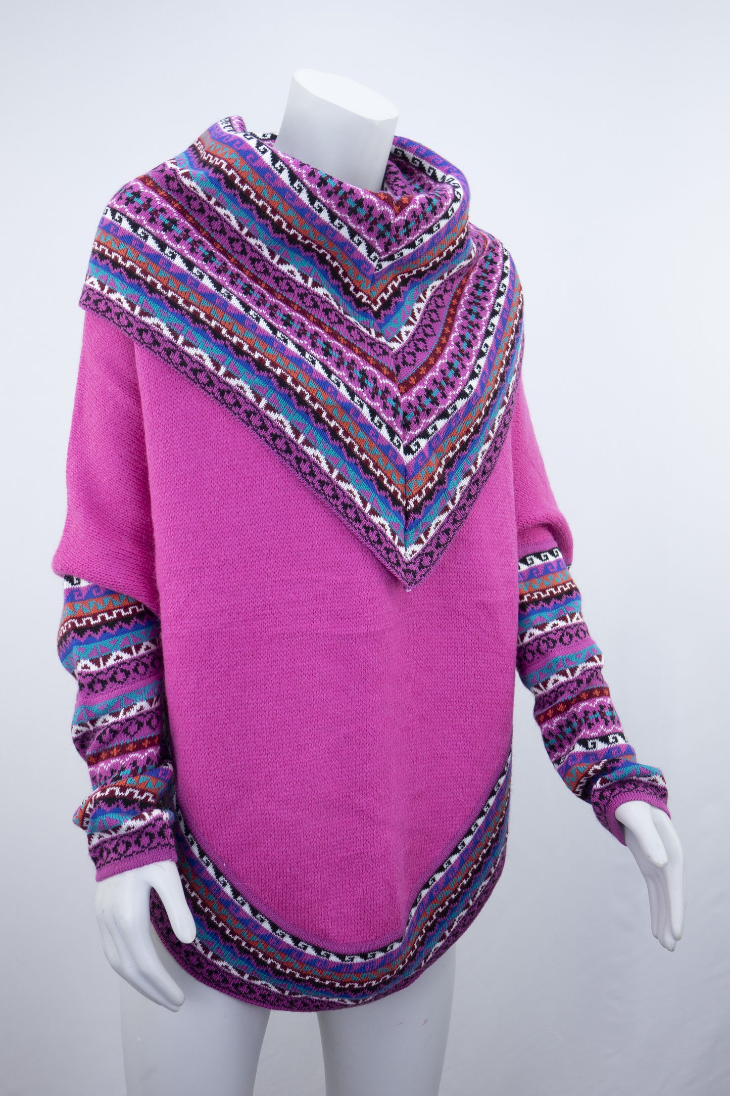 Poncho avec manches et collet Tarjeta