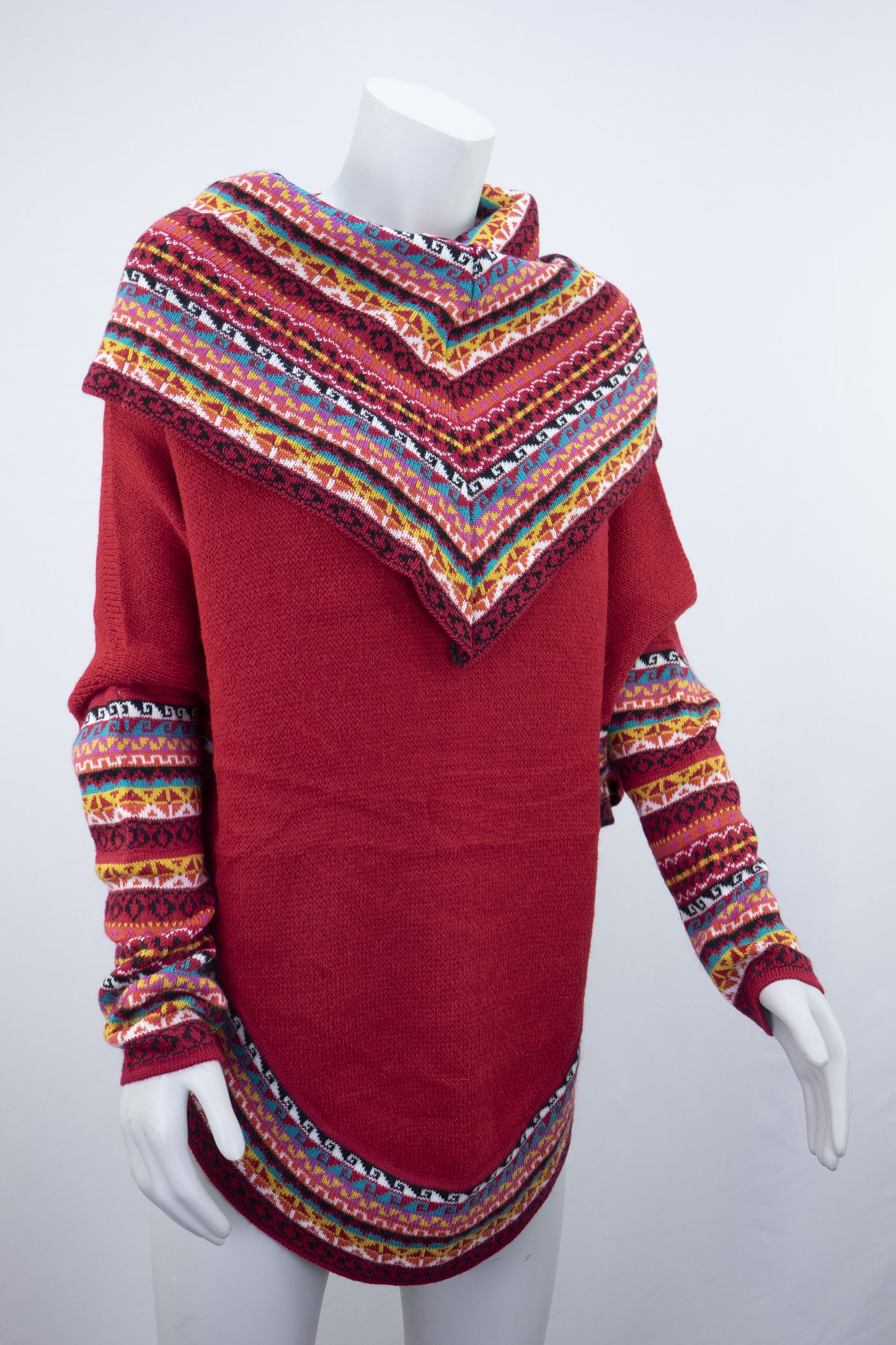 Poncho avec manches et collet Tarjeta