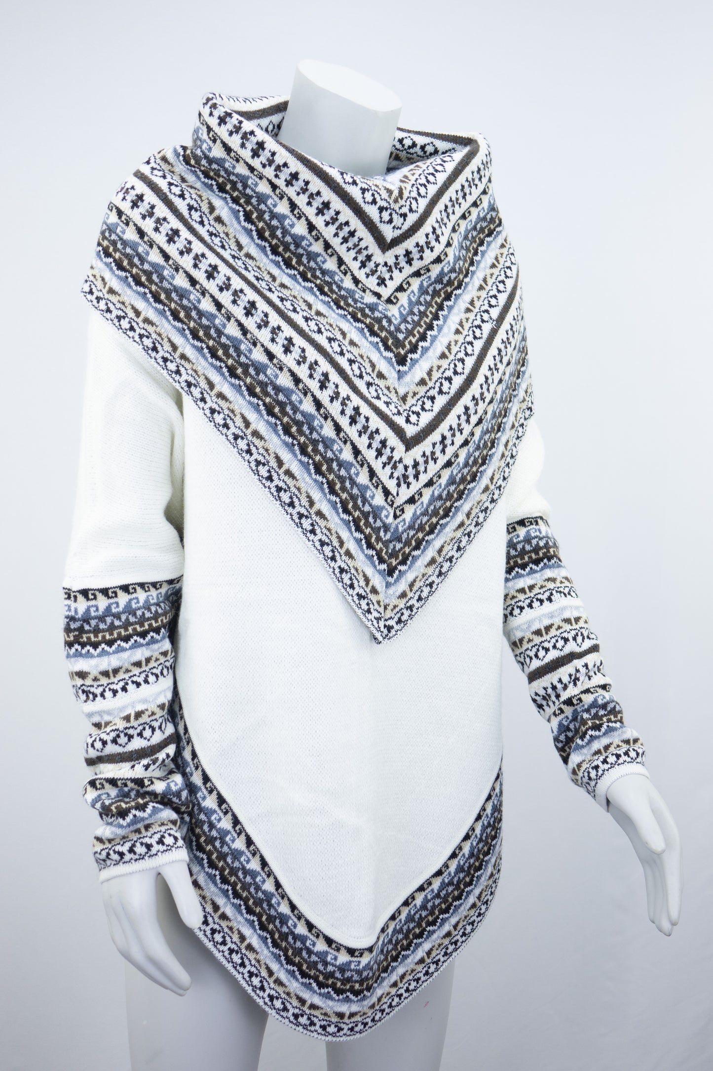 Poncho avec manches et collet Tarjeta