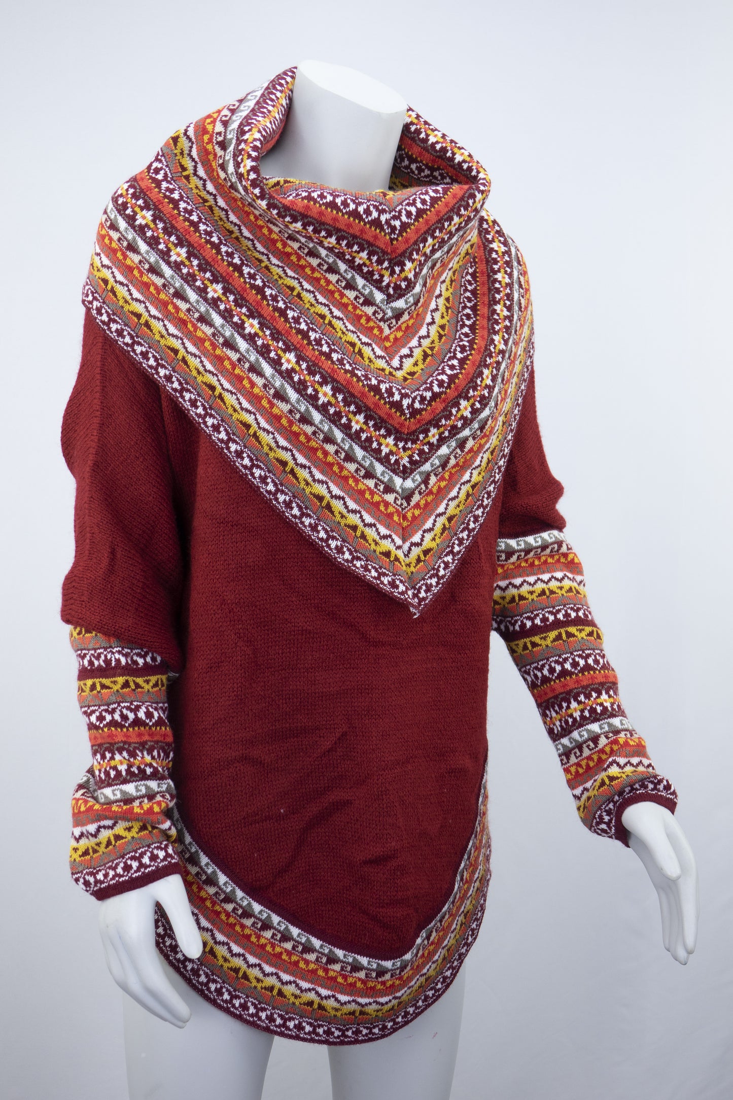 Poncho avec manches et collet Tarjeta