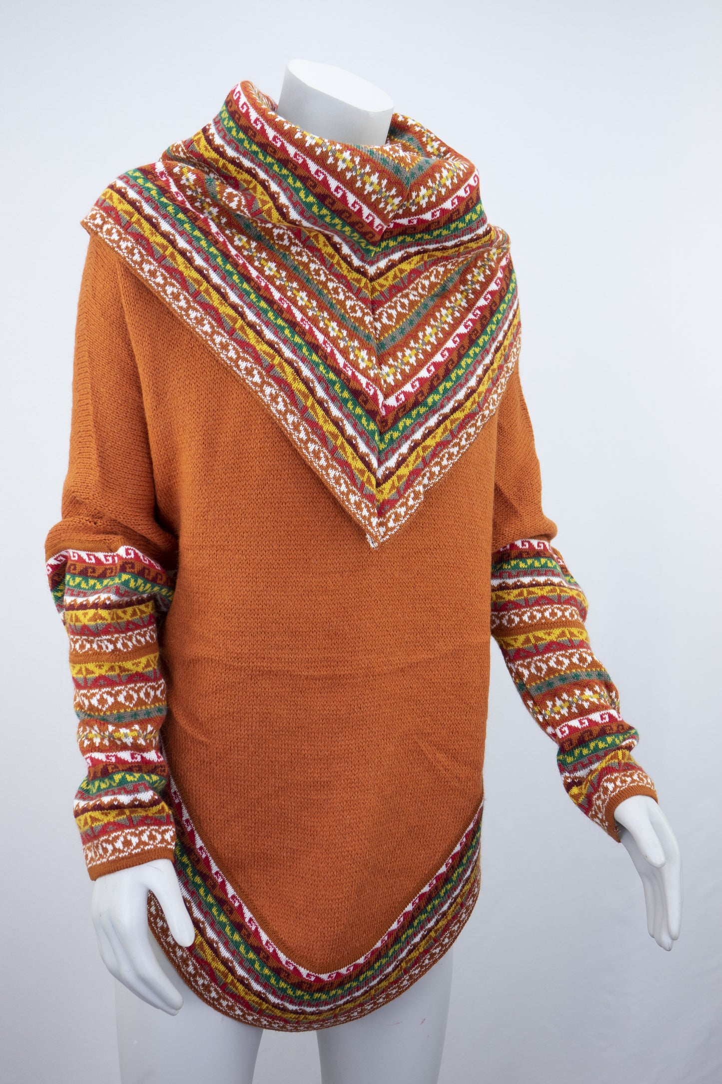 Poncho avec manches et collet Tarjeta