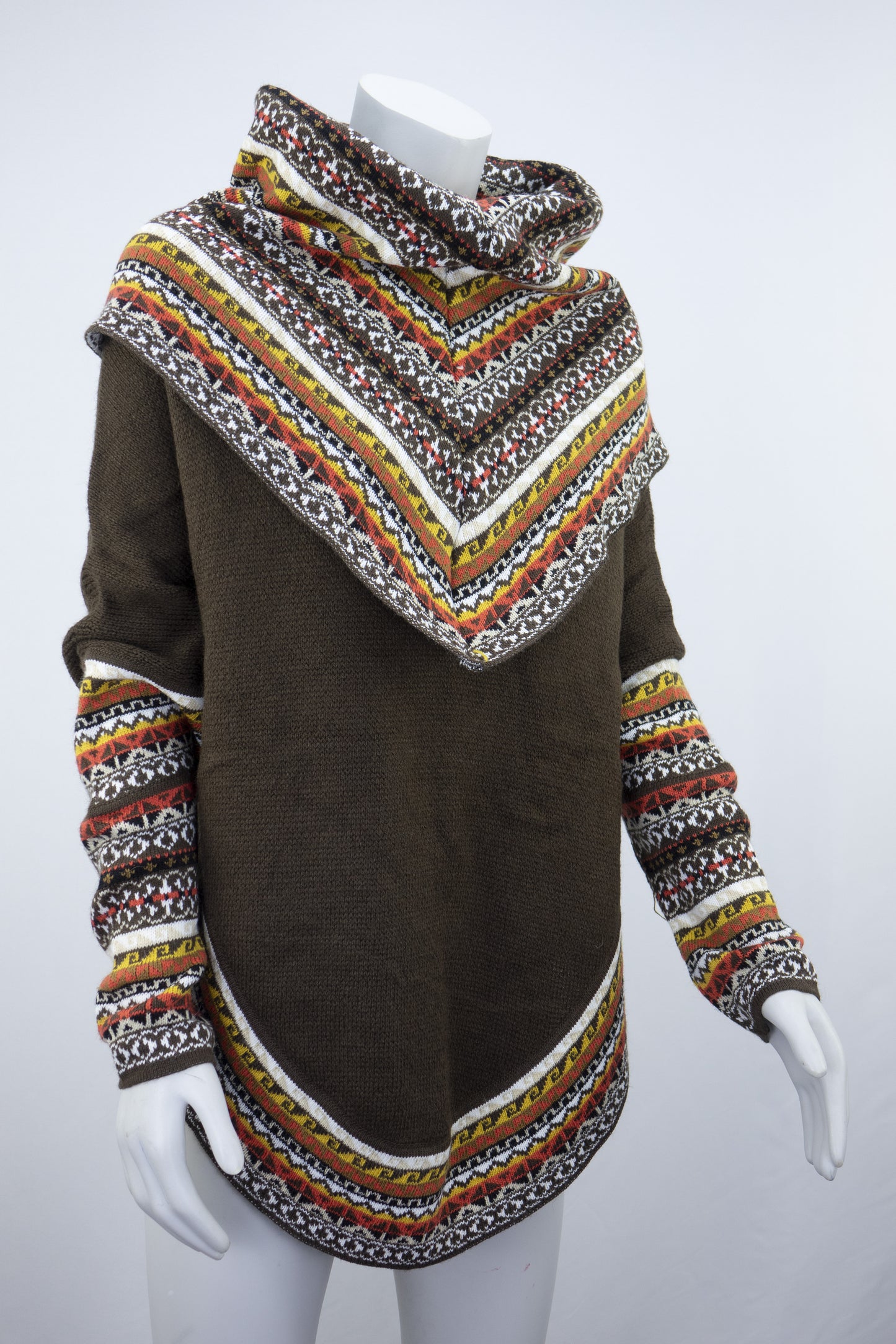 Poncho avec manches et collet Tarjeta