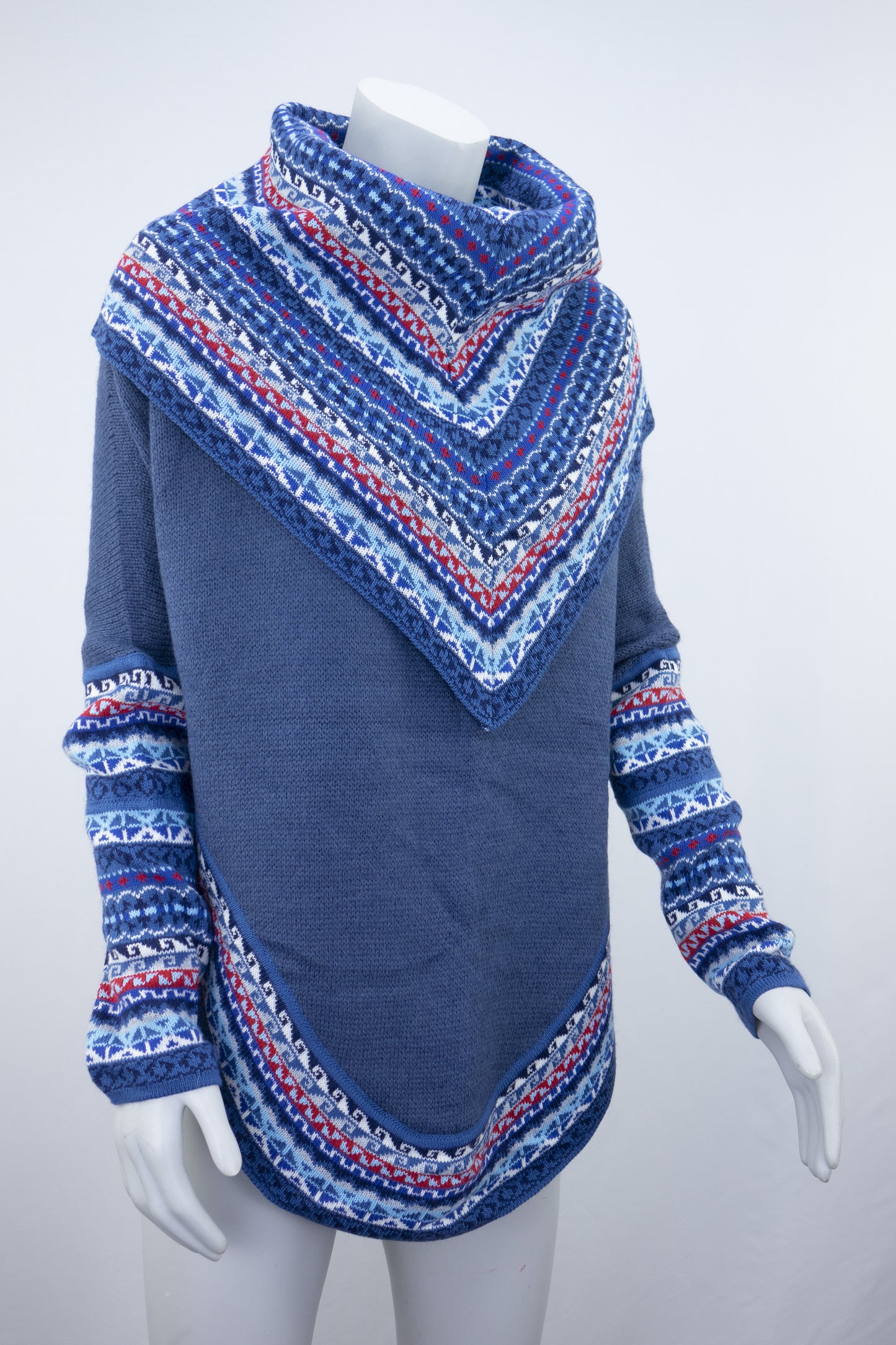 Poncho avec manches et collet Tarjeta