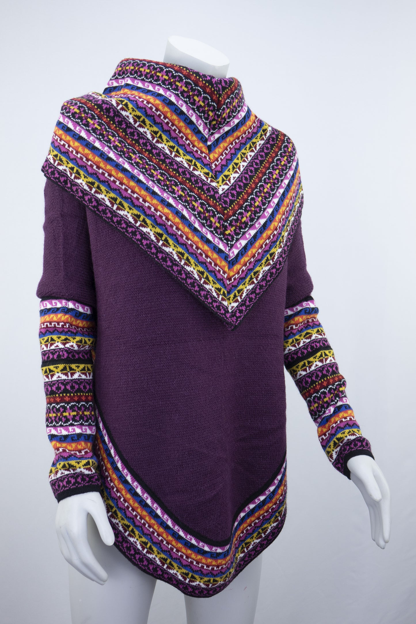 Poncho avec manches et collet Tarjeta