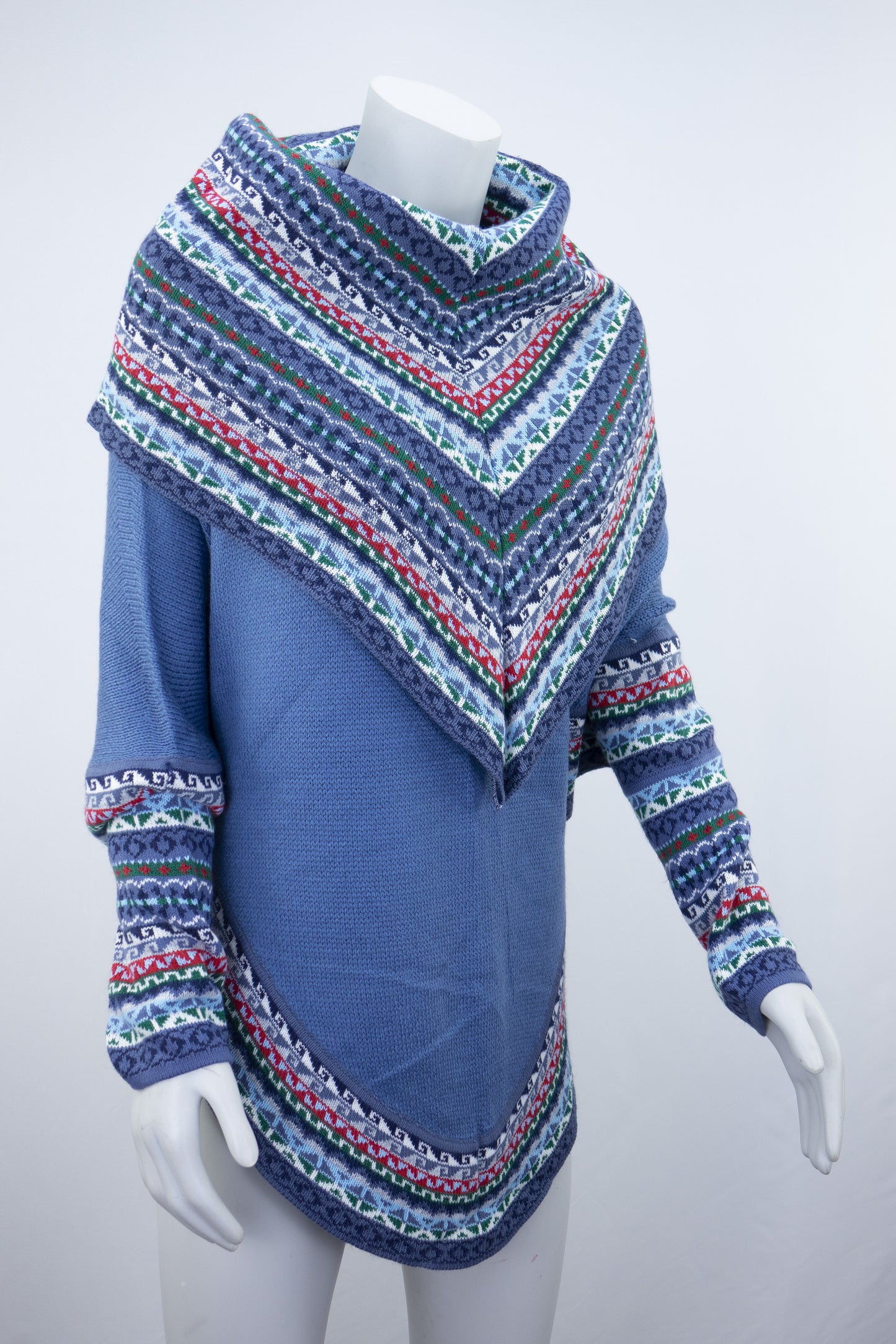 Poncho avec manches et collet Tarjeta