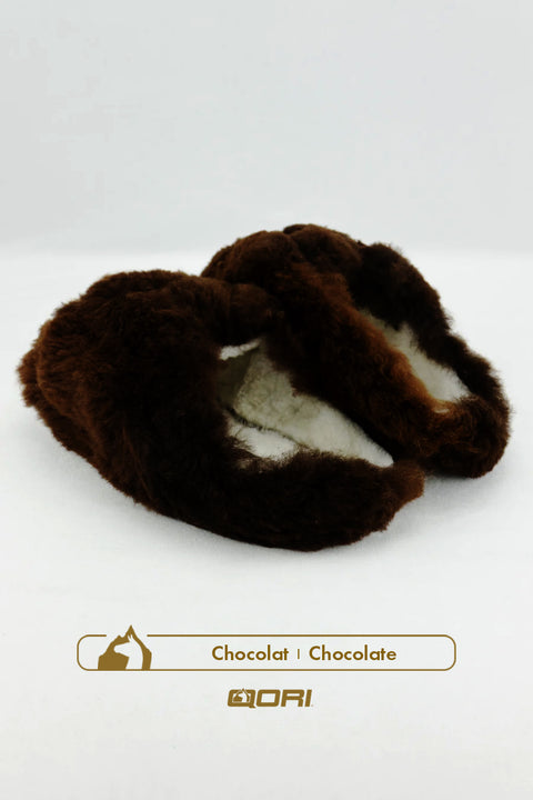 Pantoufles babouche alpaga Huacaya - Cliquez pour voir les couleurs