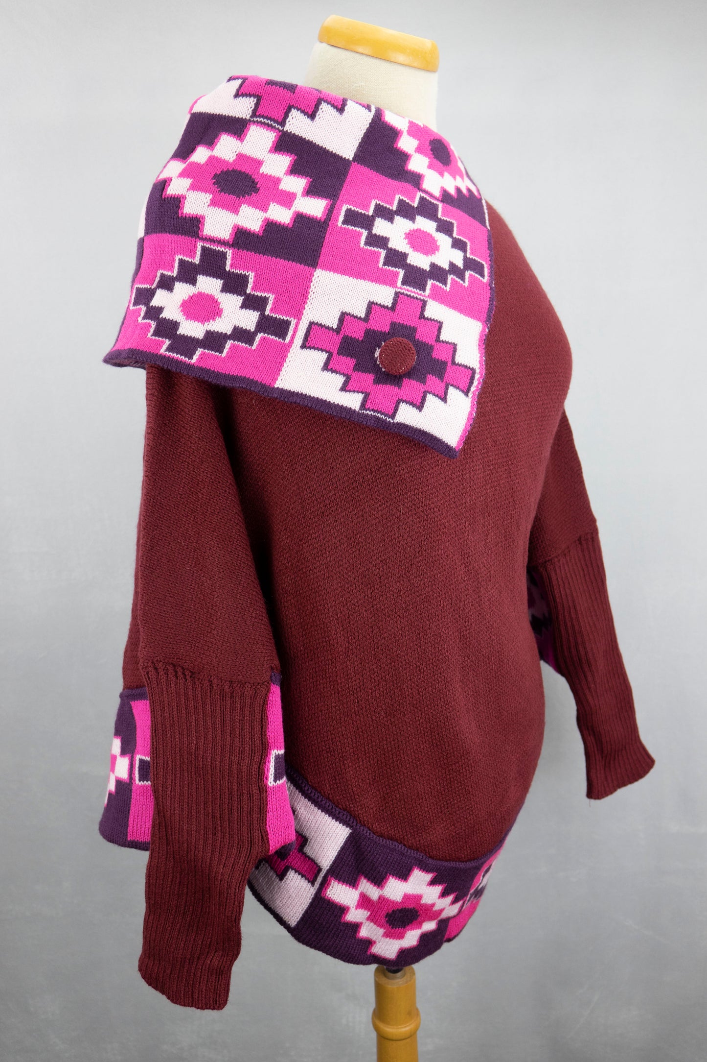 Poncho avec manches et collet Chacana