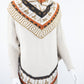 Poncho avec manches et collet Alpaga
