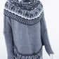 Poncho avec manches et collet Alpaga