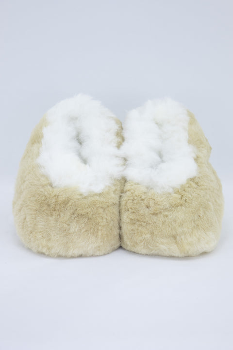 Pantoufles alpaga Huacaya - Sable