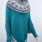 Poncho avec manches et collet Alpaga
