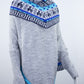 Poncho avec manches et collet Alpaga