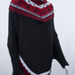 Poncho avec manches et collet Alpaga