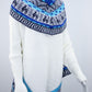 Poncho avec manches et collet Alpaga
