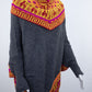 Poncho avec manches et collet Alpaga