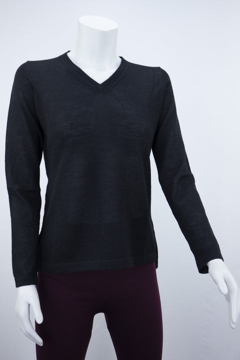 Chandail Femme Col V - Bébé alpaga