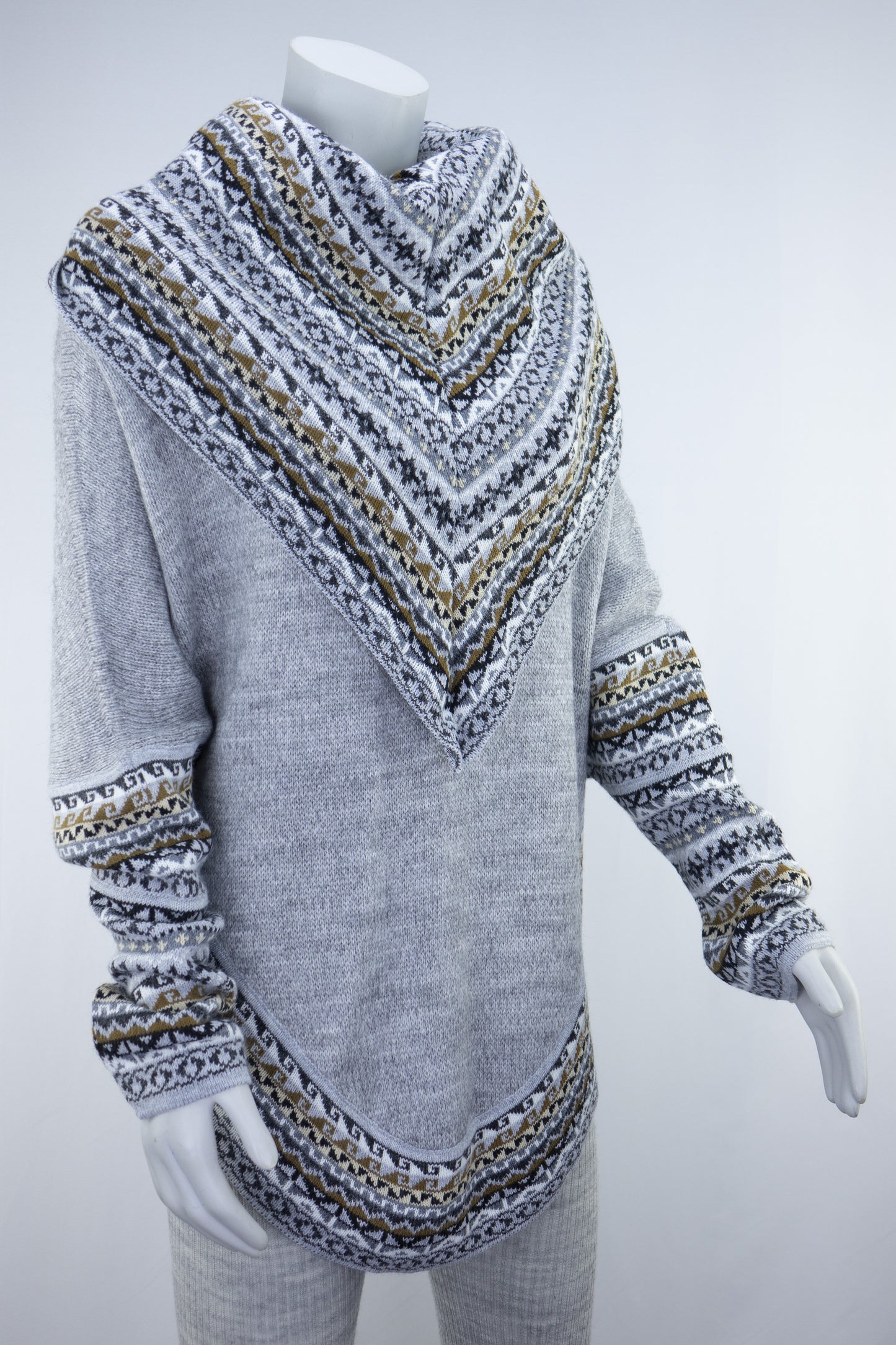 Poncho avec manches et collet Tarjeta