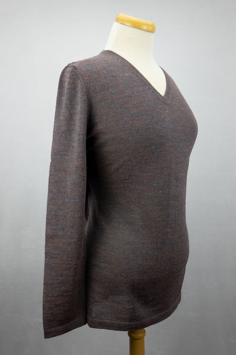 Chandail Femme Col V - Bébé alpaga