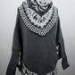 Poncho avec manches et collet Alpaga