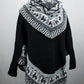 Poncho avec manches et collet Alpaga