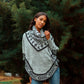 Poncho avec manches et collet Alpaga